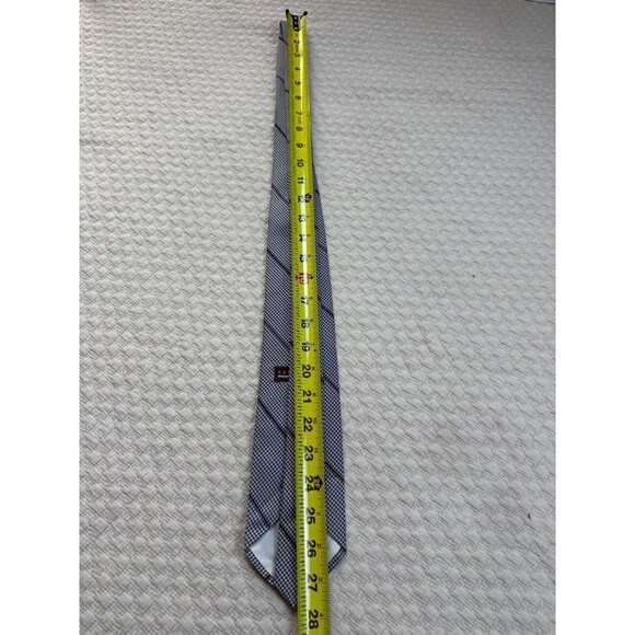 Nordstrom Tie Men's Designer Necktie Black White Houndstooth 100% Silk England - Picture 7 of 7